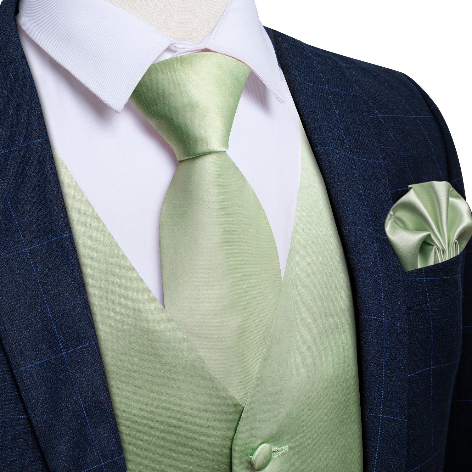 GentCrest Green Solid Vest Set - Image 1