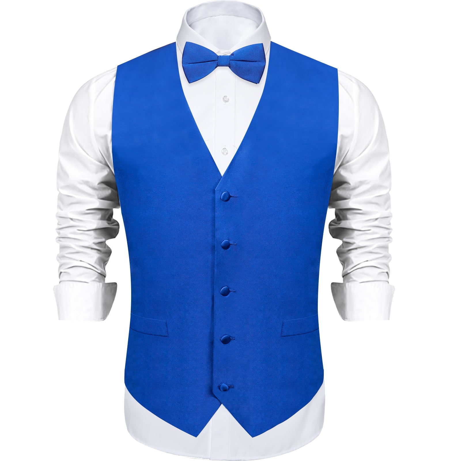 GentCrest Blue Solid Vest Set - Image 1