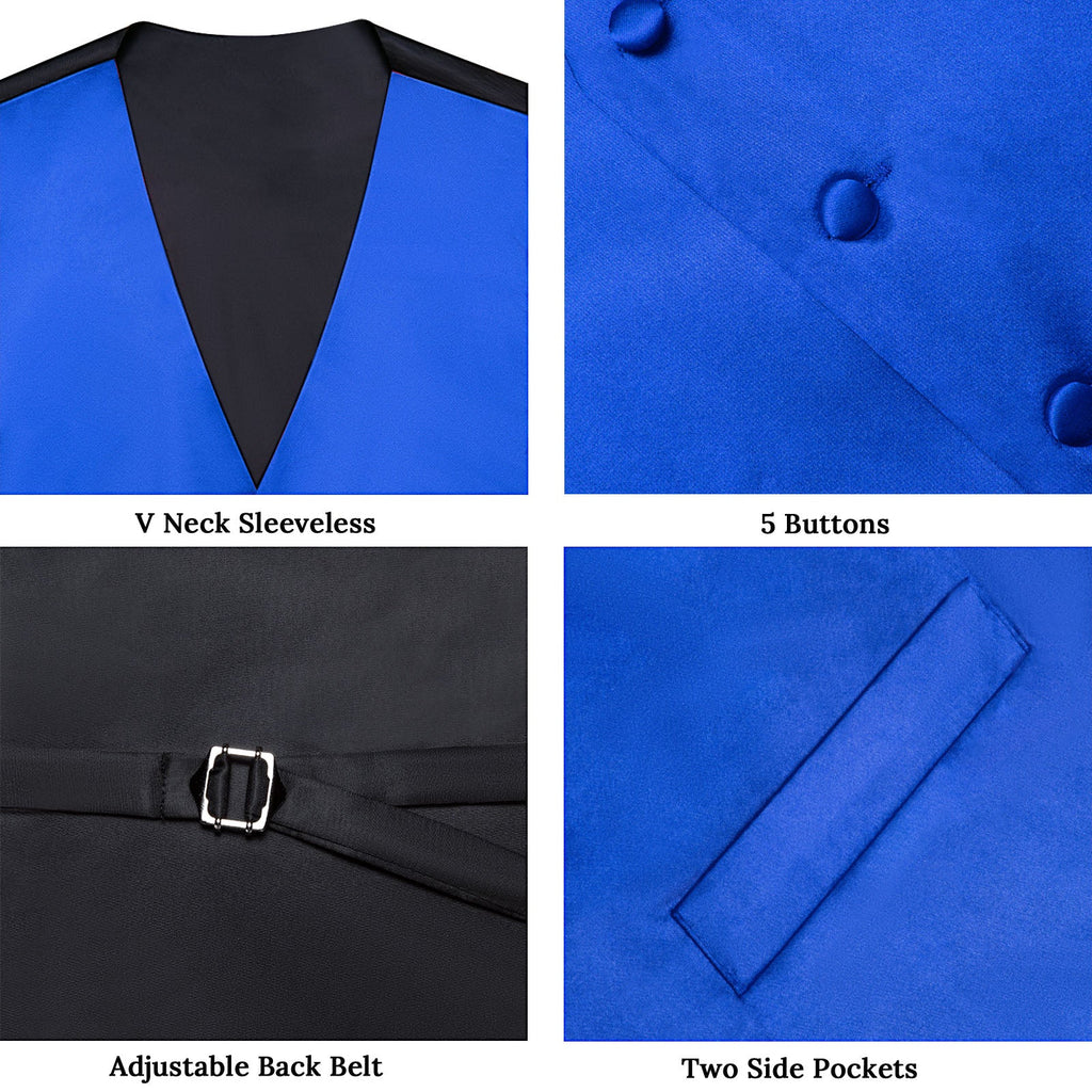 GentCrest Blue Solid Vest Set - Image 3
