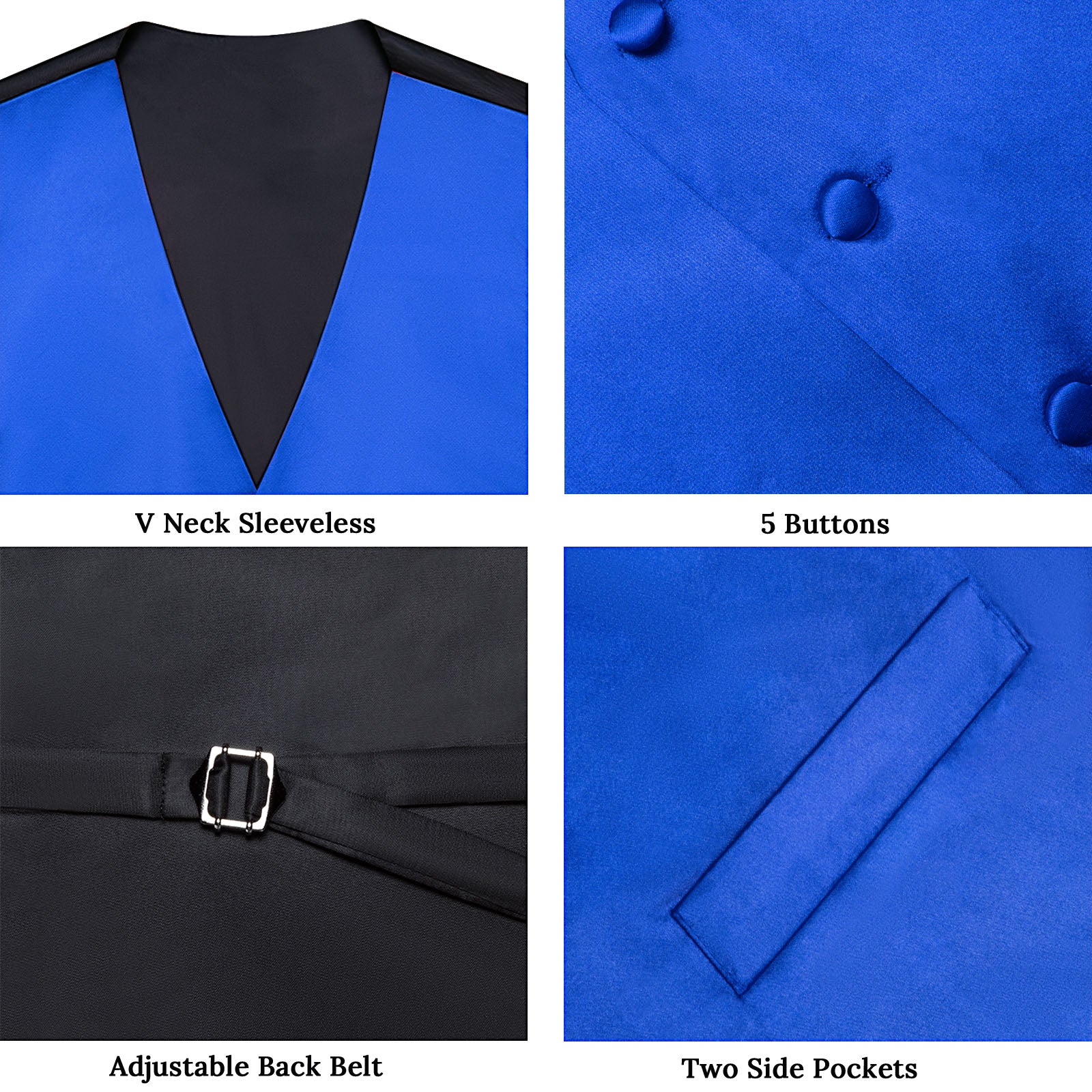 GentCrest Blue Solid Vest Set - Image 3