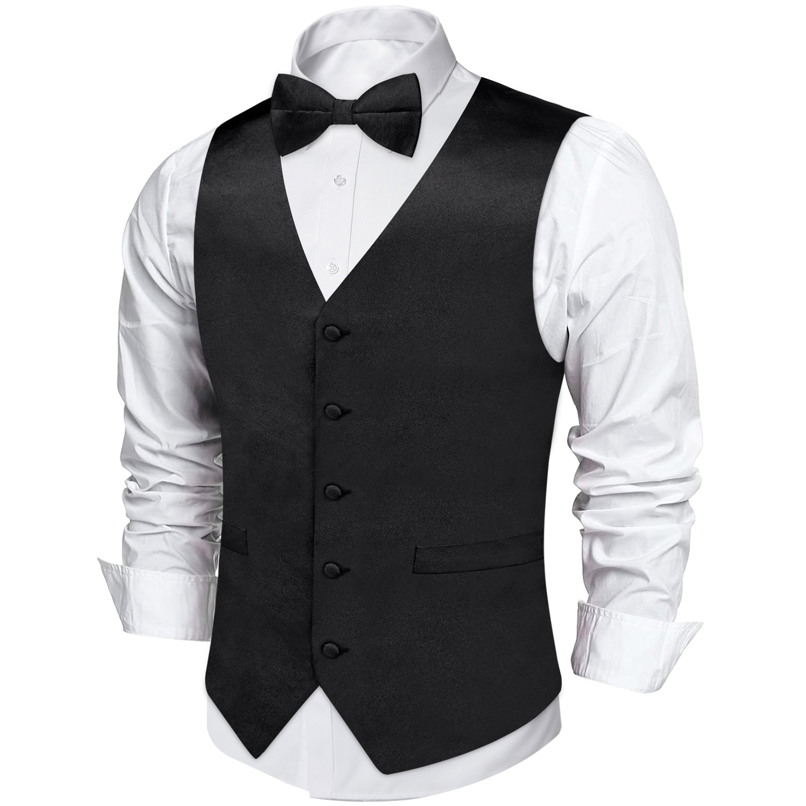 GentCrest Black Solid Vest Set - Image 6
