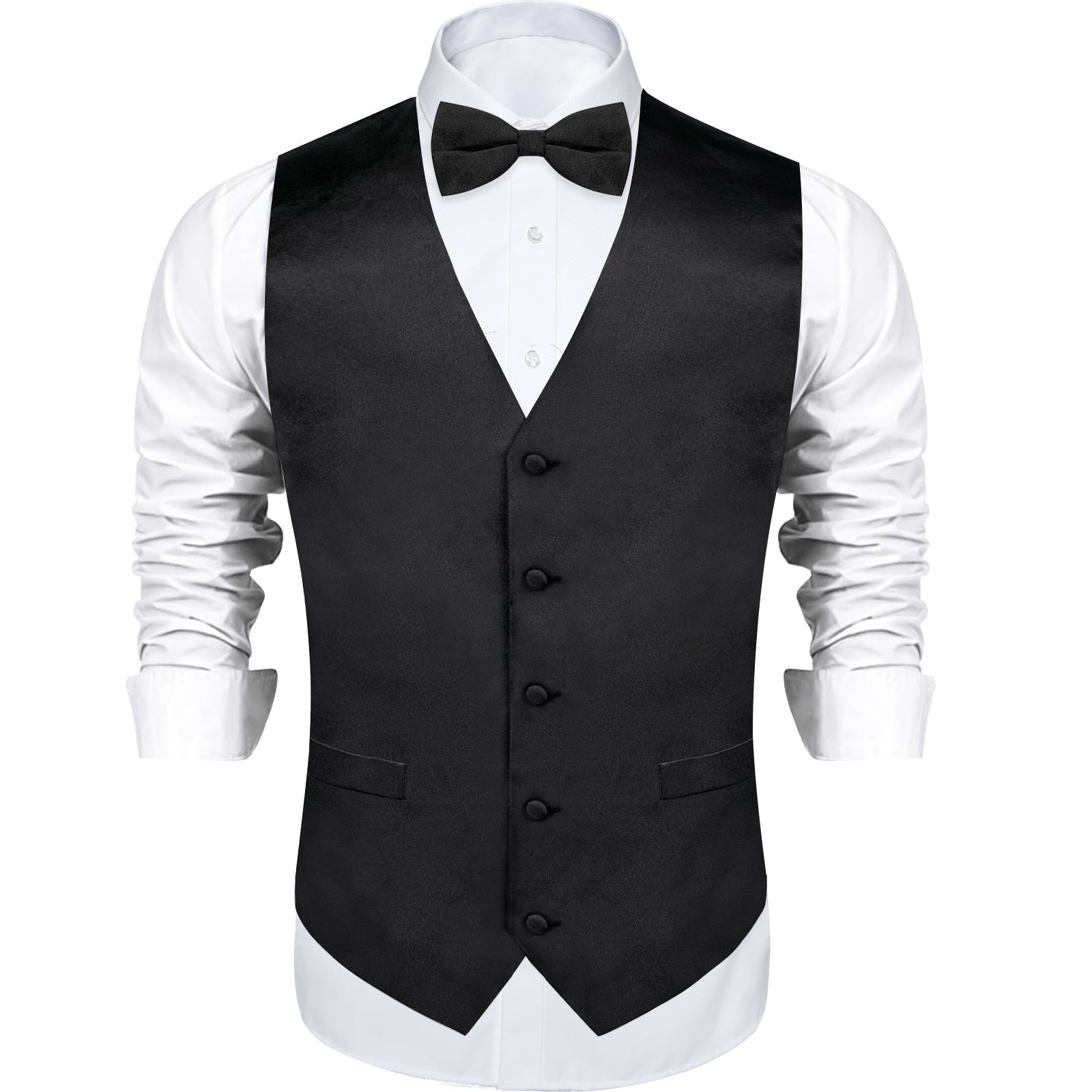 GentCrest Black Solid Vest Set - Image 5