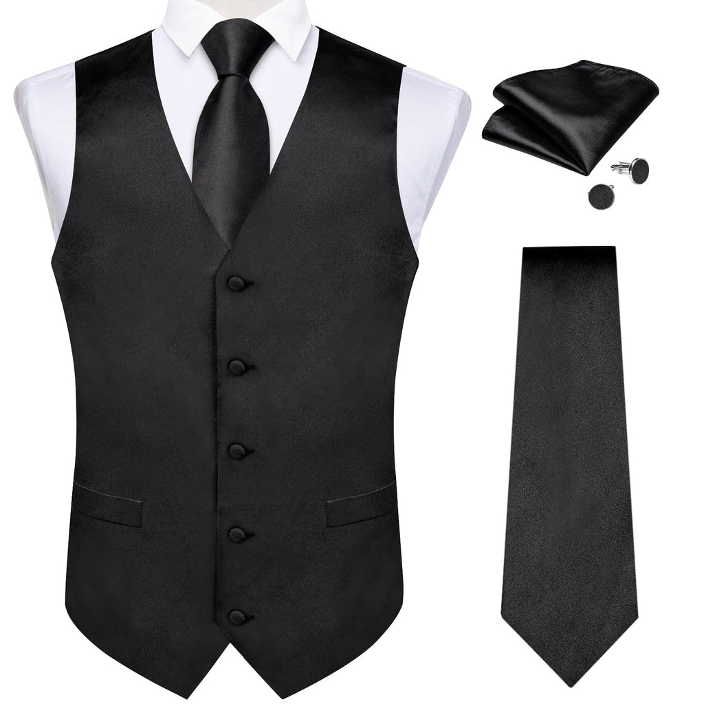 GentCrest Black Solid Vest Set - Image 4