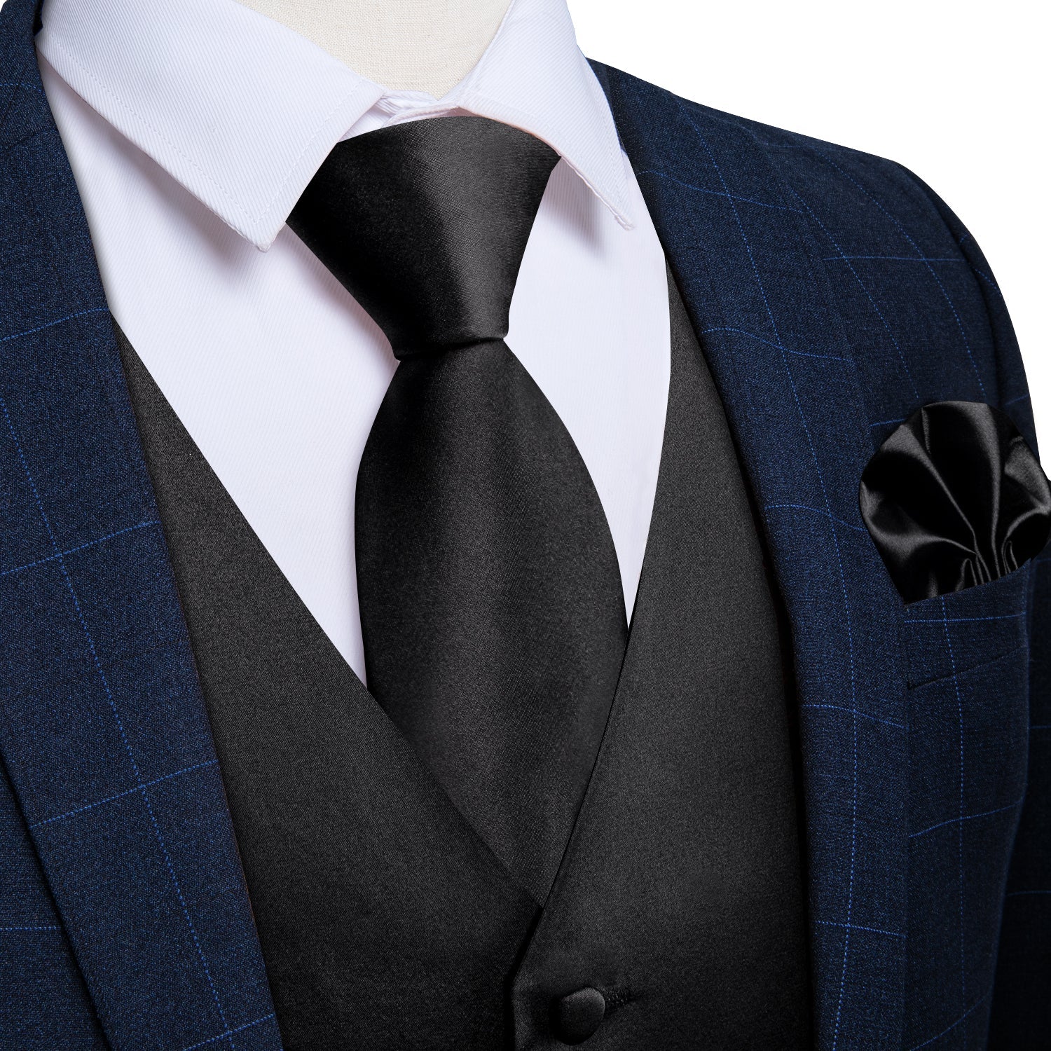 GentCrest Black Solid Vest Set - Image 2