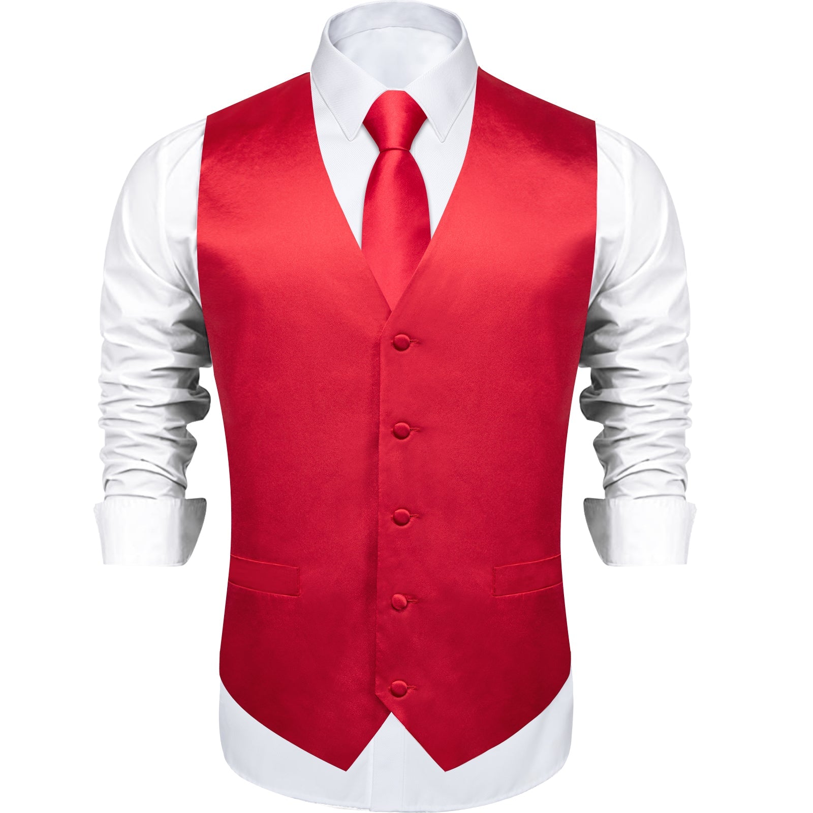 GentCrest Red Solid Vest Set - Image 5