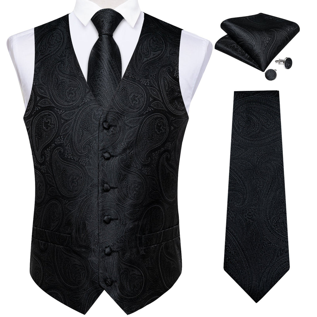 GentCrest Black Paisley Vest Set - Image 2