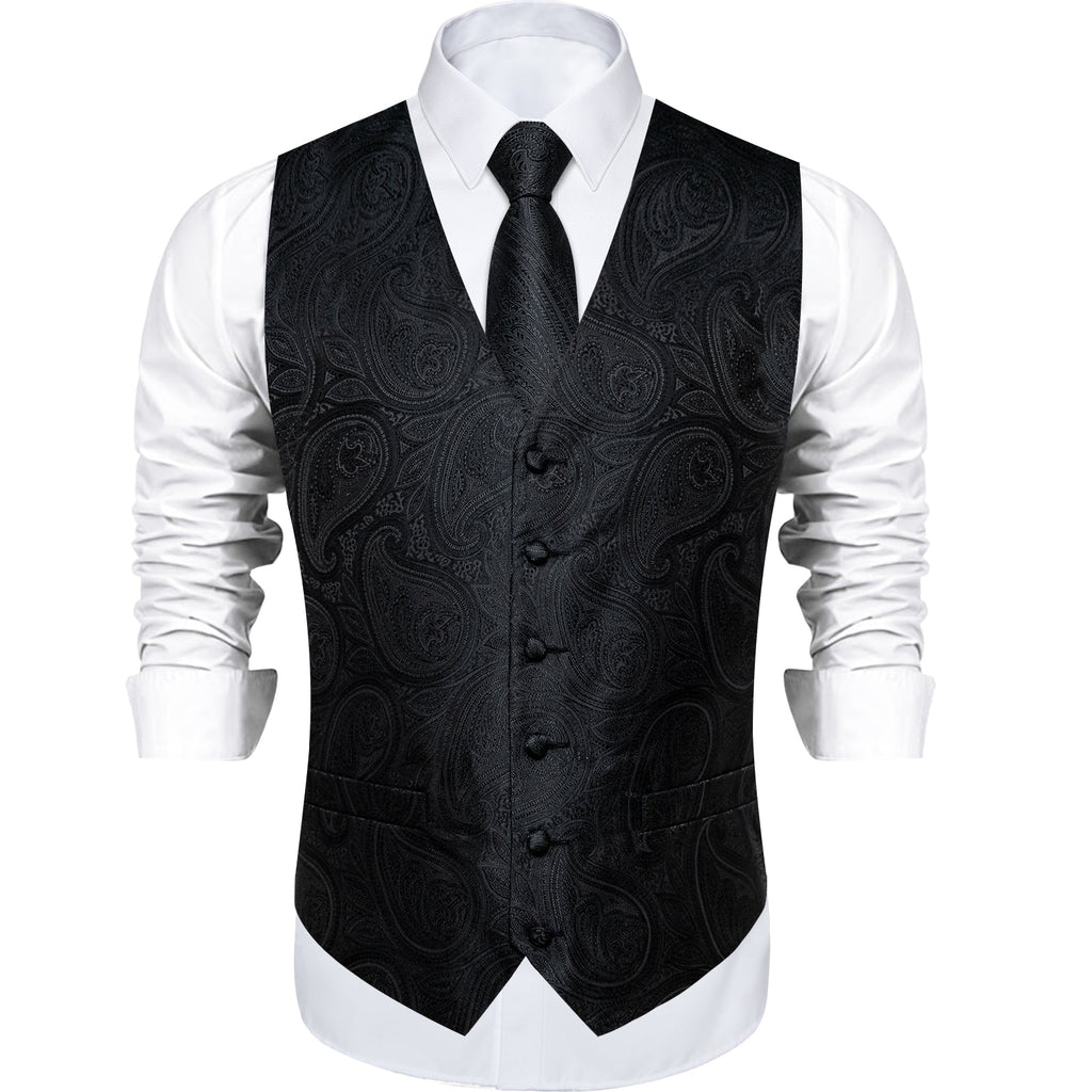 GentCrest Black Paisley Vest Set - Image 3