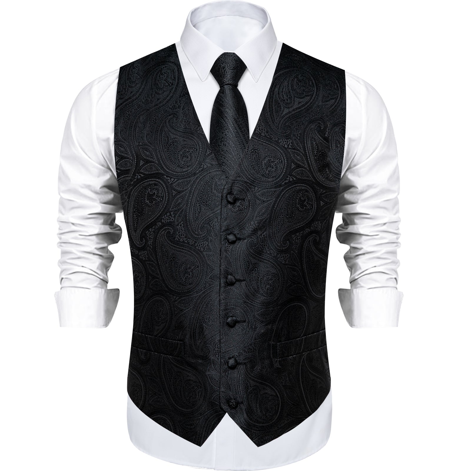 GentCrest Black Paisley Vest Set - Image 3