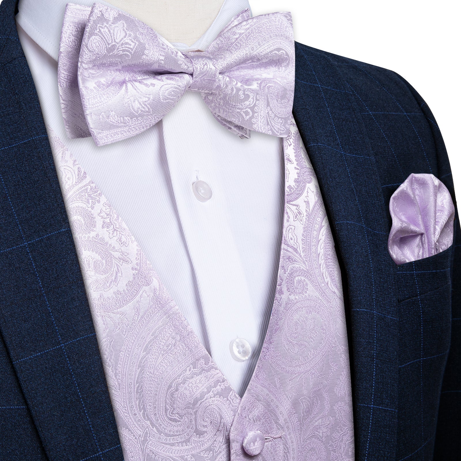 GentCrest Plum Paisley Vest Set - Image 3