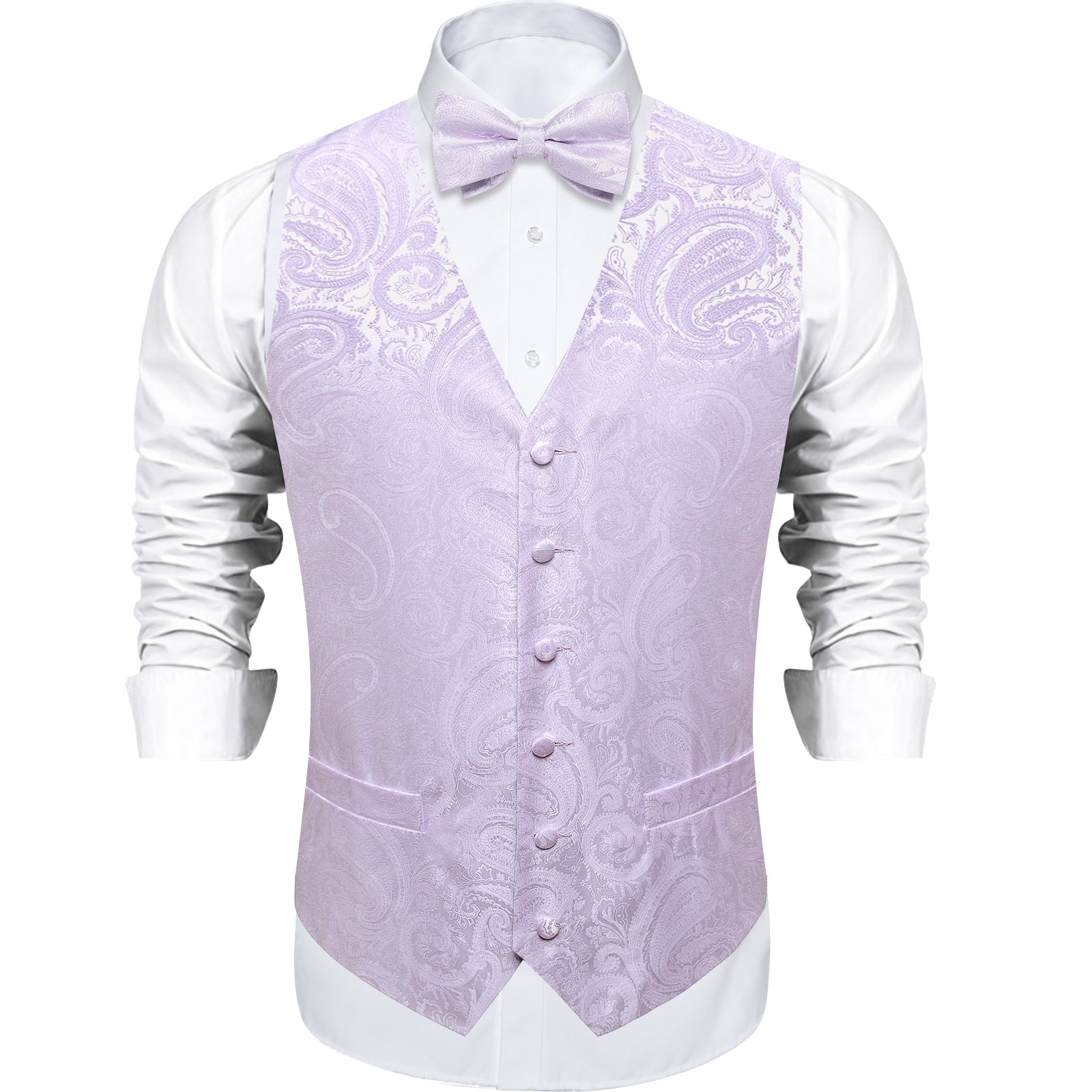 GentCrest Plum Paisley Vest Set - Image 4