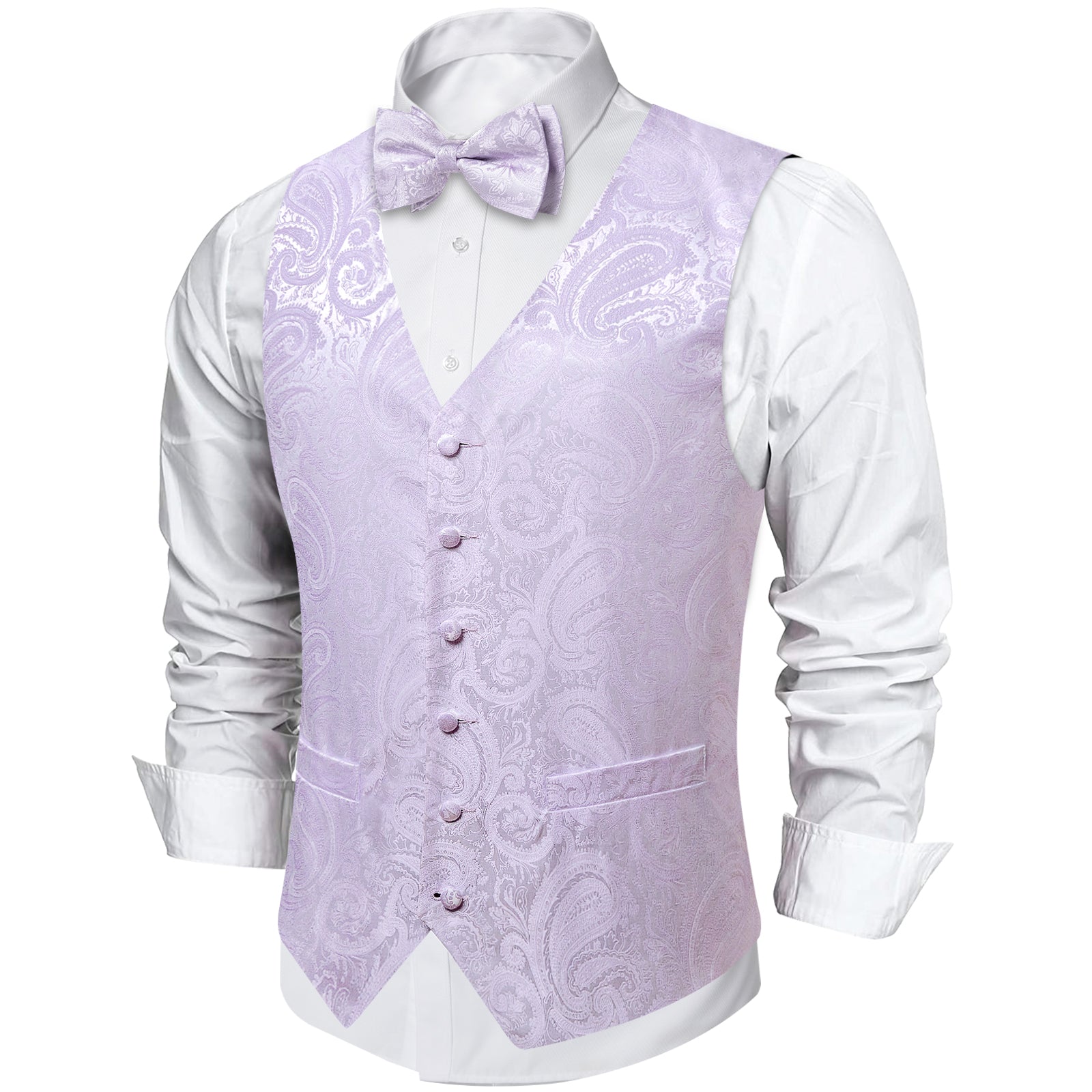 GentCrest Plum Paisley Vest Set - Image 5