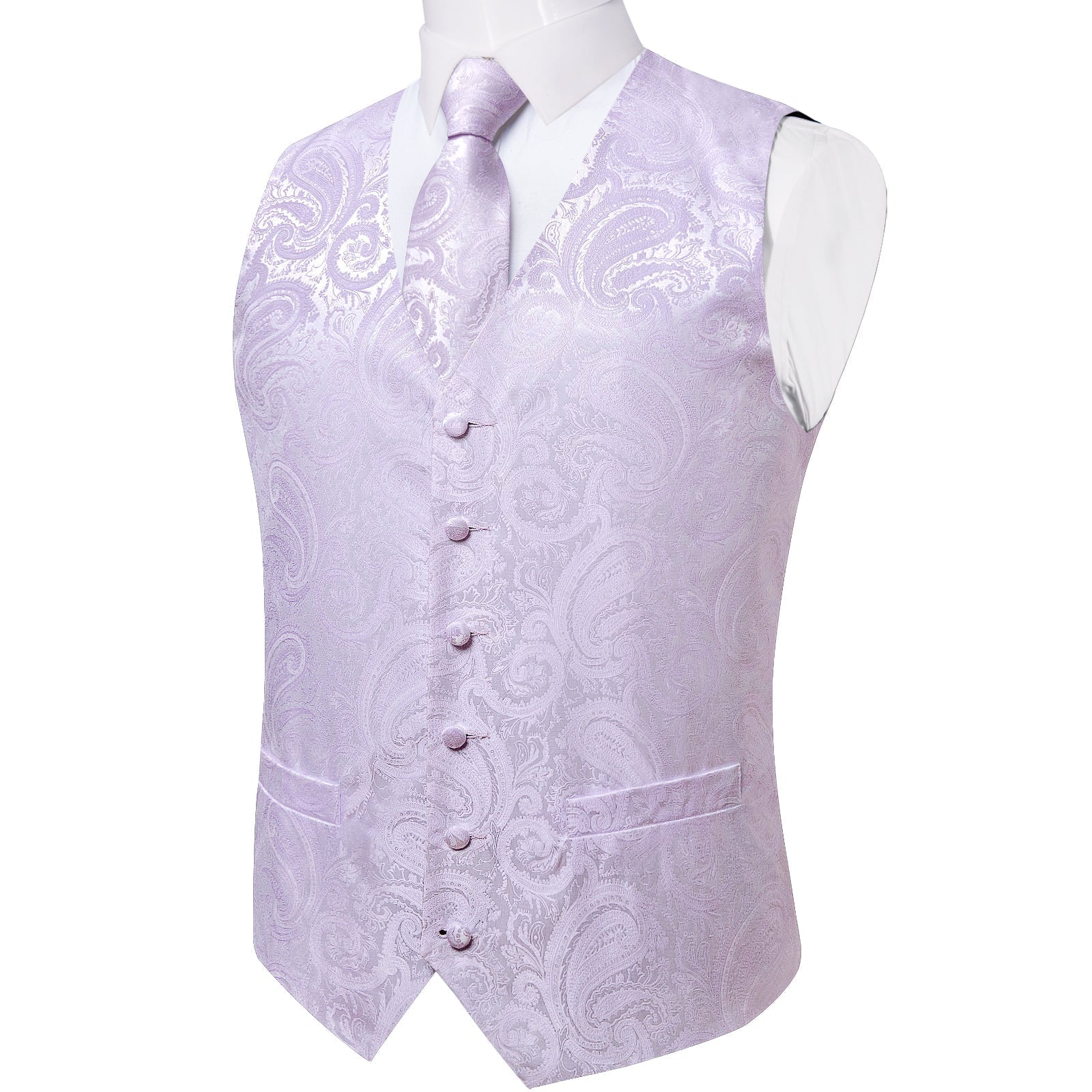 GentCrest Purple Paisley Vest Set - Image 3