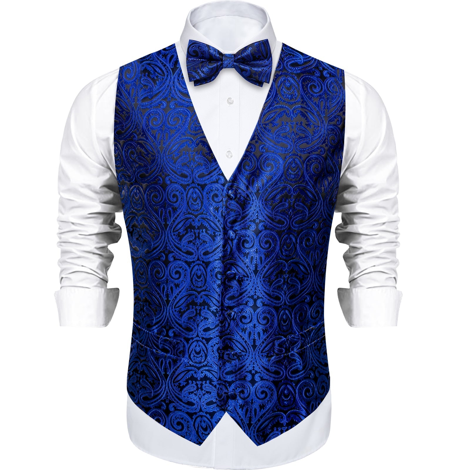 GentCrest Blue Paisley Vest Set - Image 4