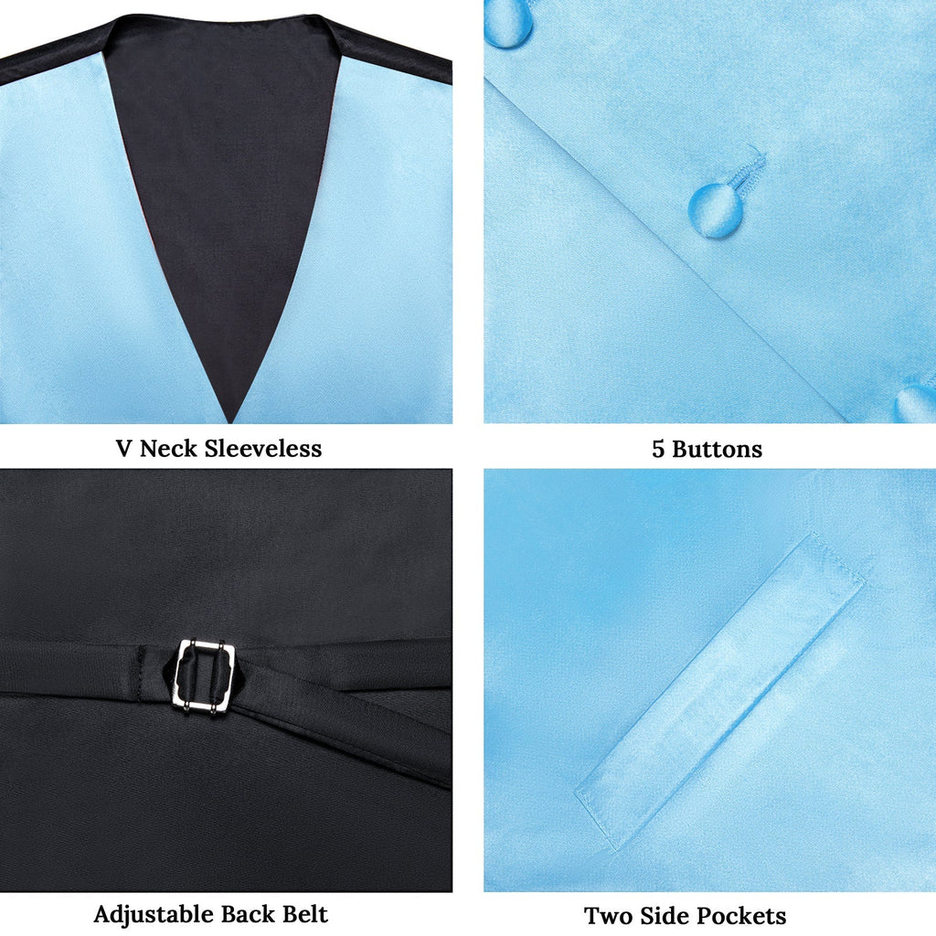 GentCrest Blue Solid Vest Set - Image 7