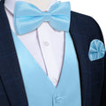 GentCrest Blue Solid Vest Set - Image 1