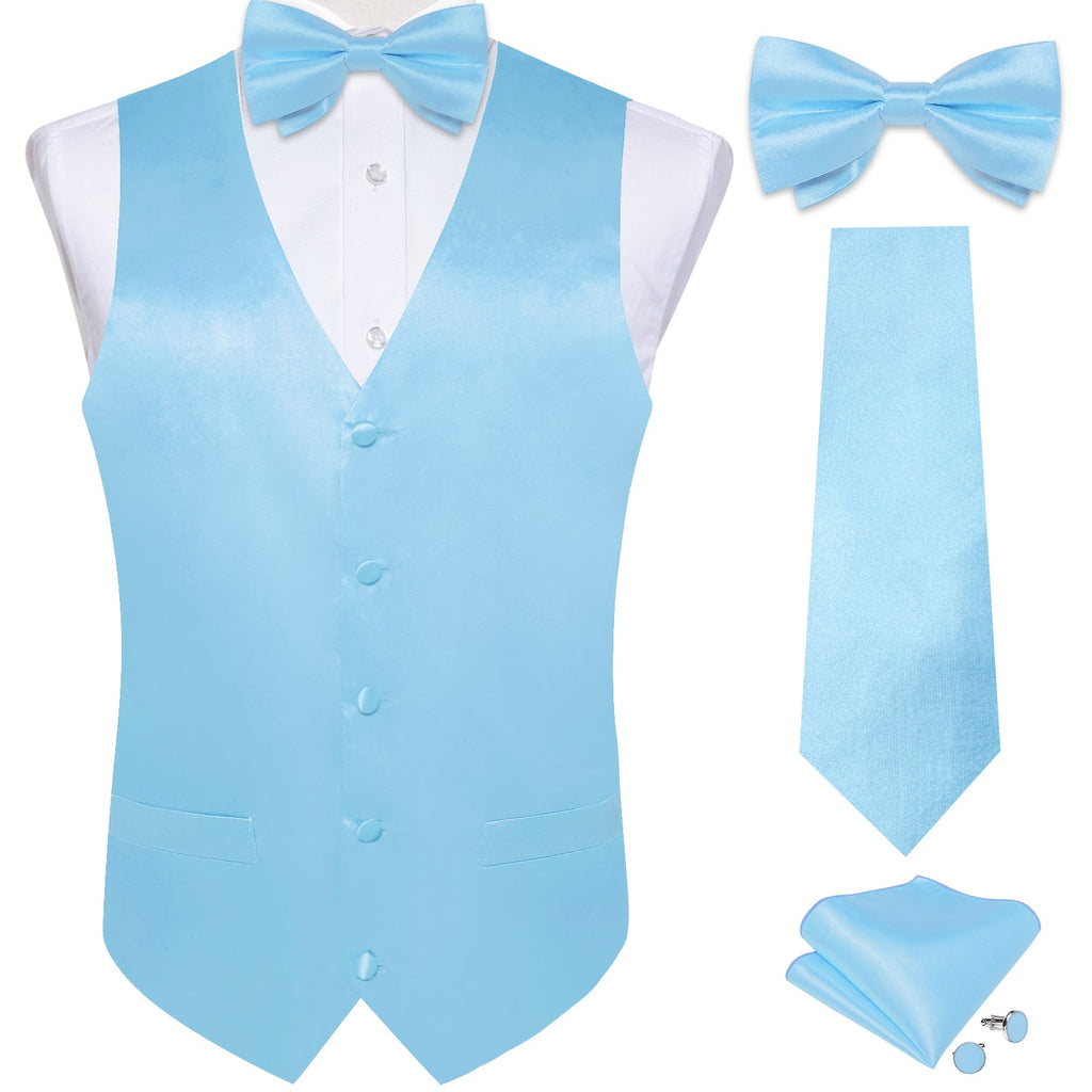 GentCrest Blue Solid Vest Set - Image 2