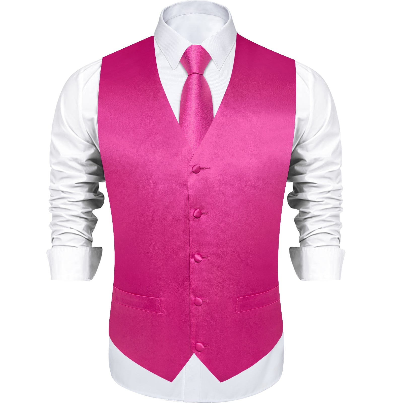 GentCrest Pink Solid Vest Set - Image 3