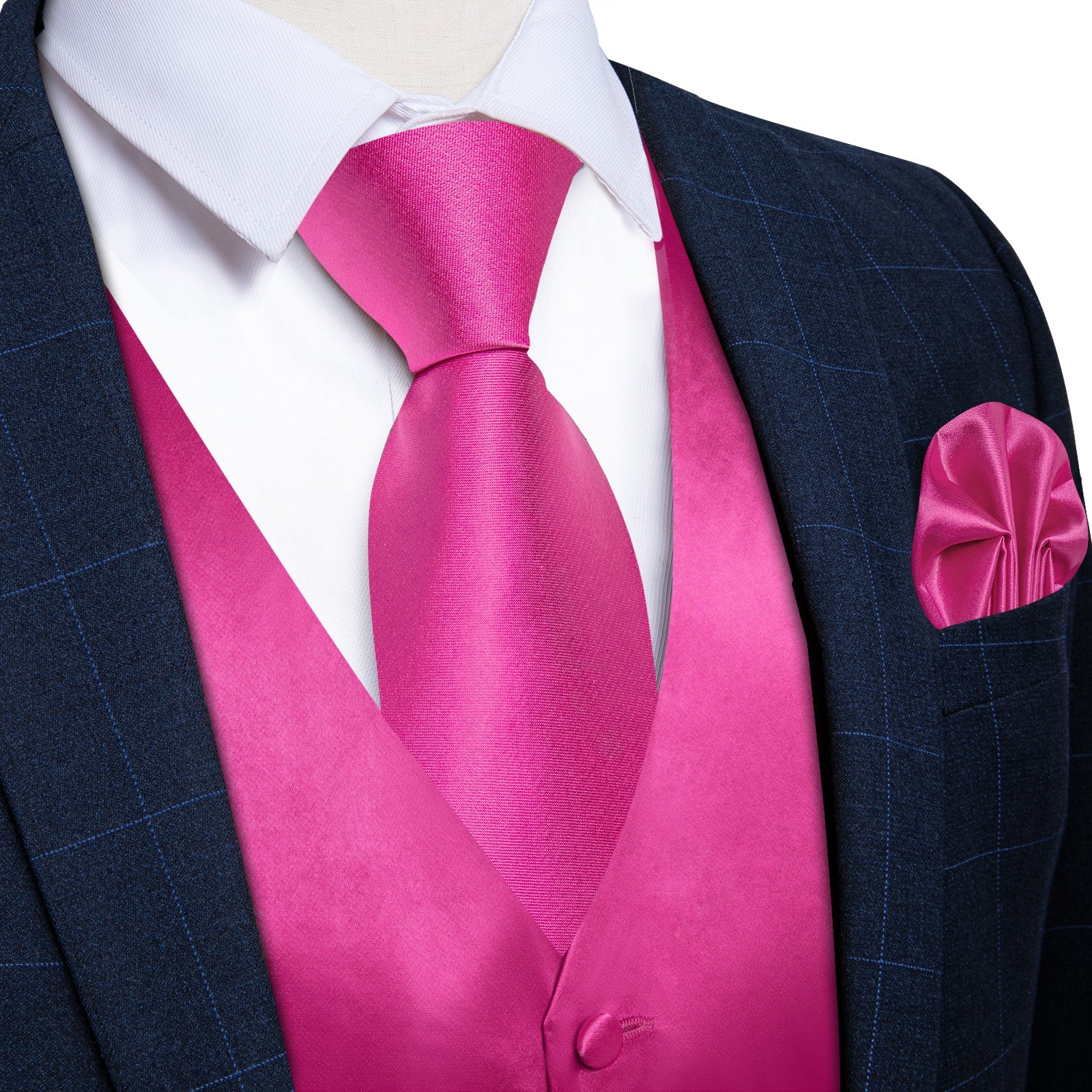 GentCrest Pink Solid Vest Set - Image 1