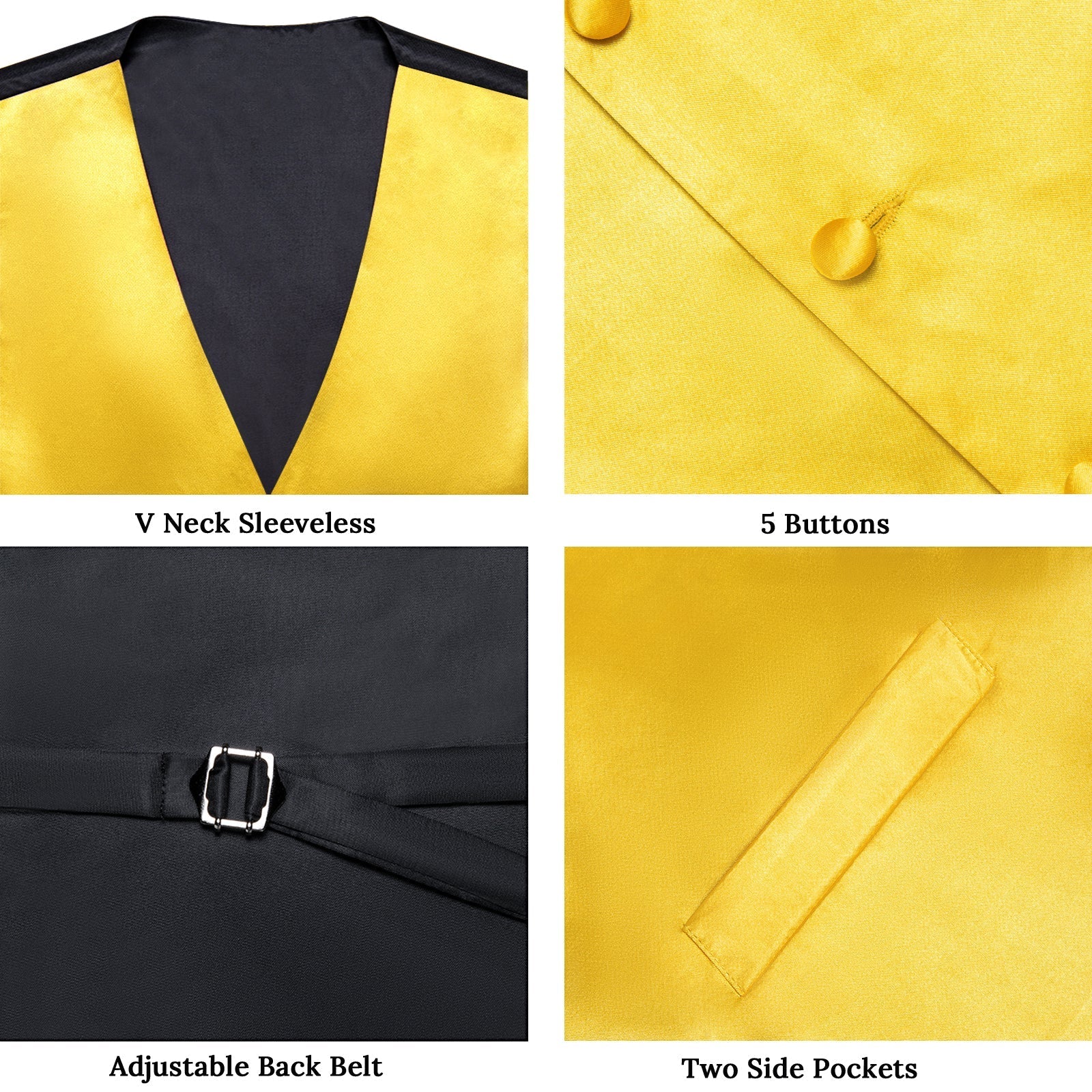 GentCrest Yellow Solid Vest Set - Image 6