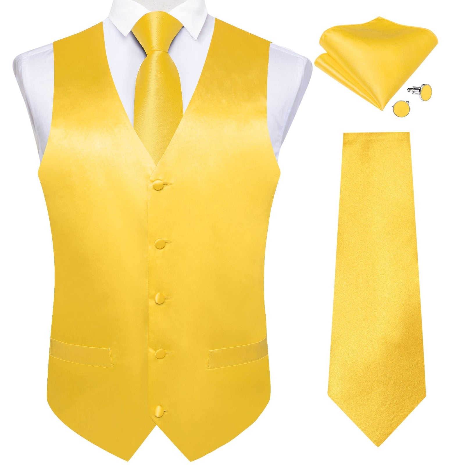 GentCrest Yellow Solid Vest Set - Image 2