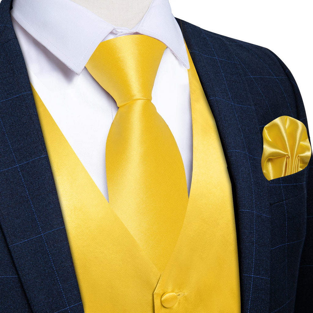 GentCrest Yellow Solid Vest Set - Image 1