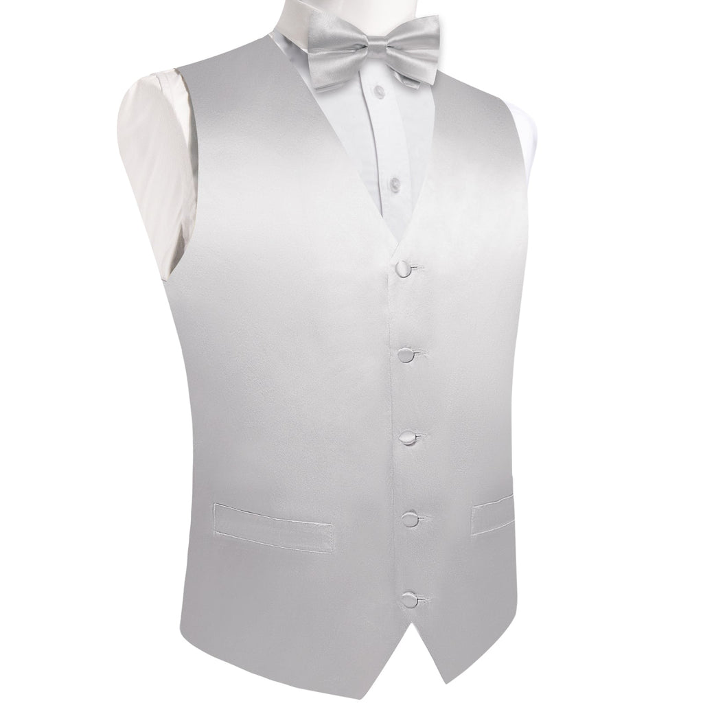 GentCrest Grey Solid Vest Set - Image 1
