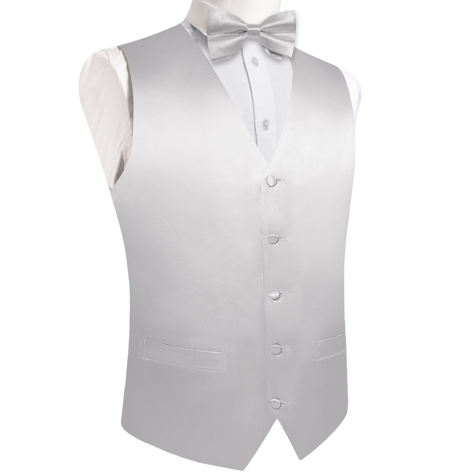 GentCrest Grey Solid Vest Set - Image 1