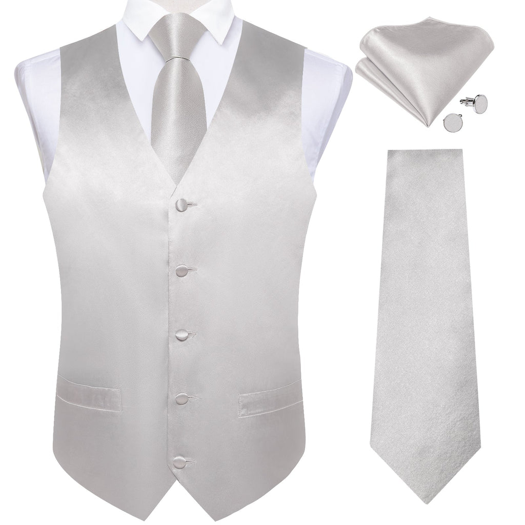 GentCrest Grey Solid Vest Set - Image 2