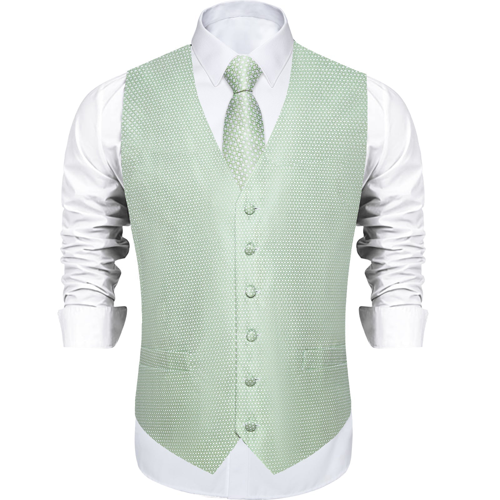 GentCrest Green Polka Dot Vest Set - Image 5