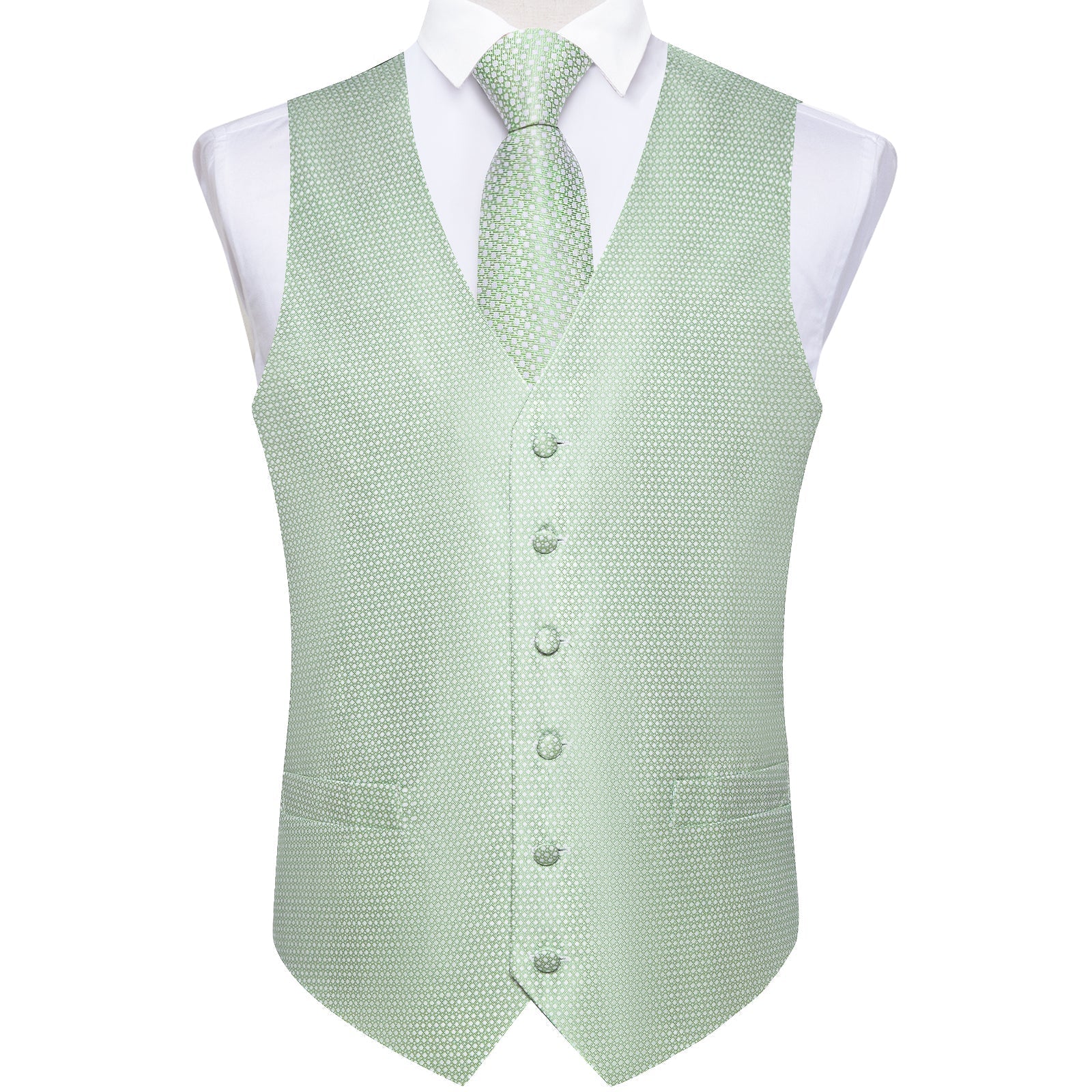 GentCrest Green Polka Dot Vest Set - Image 4