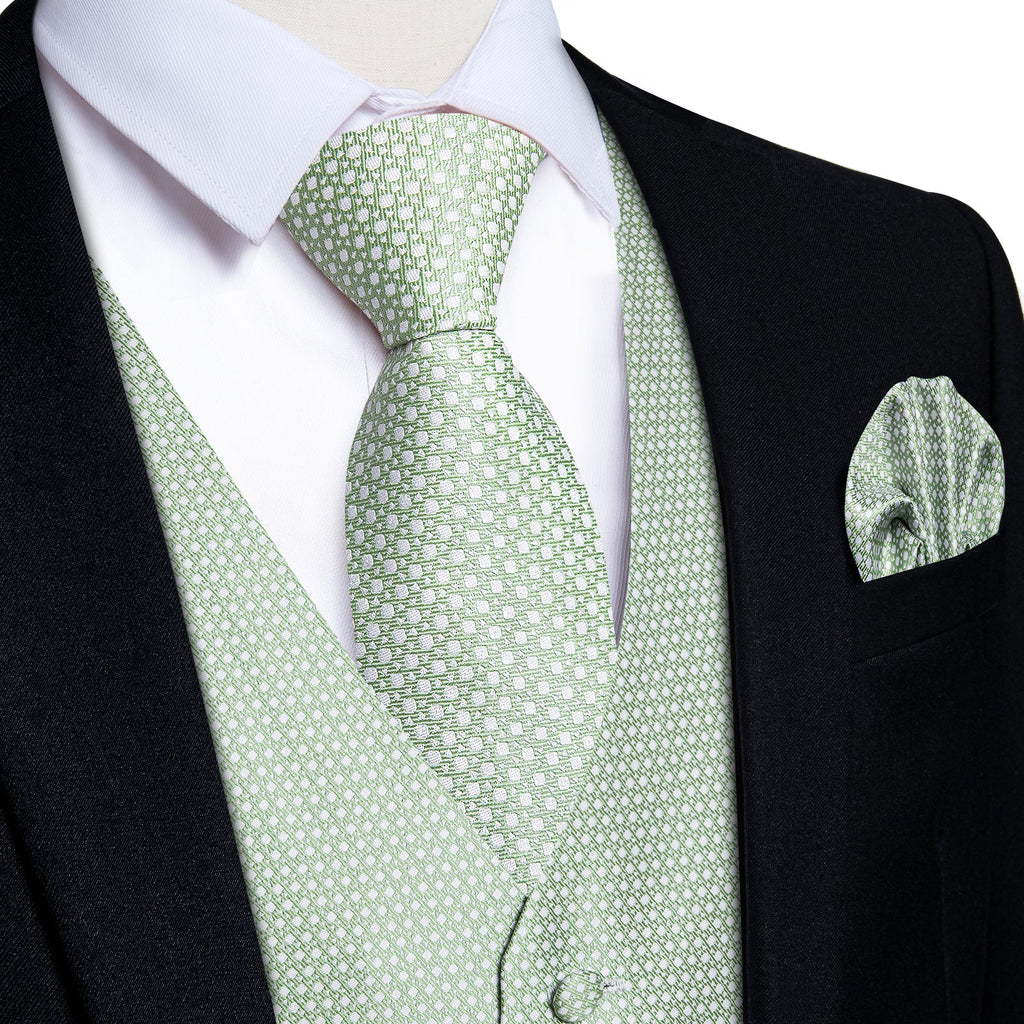 GentCrest Green Polka Dot Vest Set - Image 1