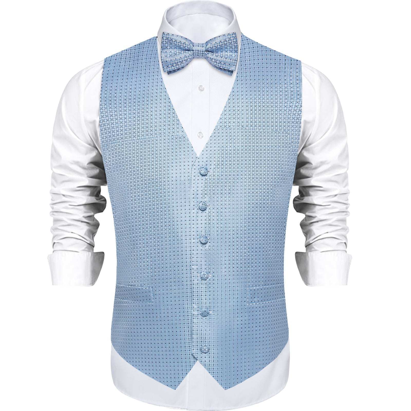 GentCrest Blue Polka Dot Vest Set - Image 3
