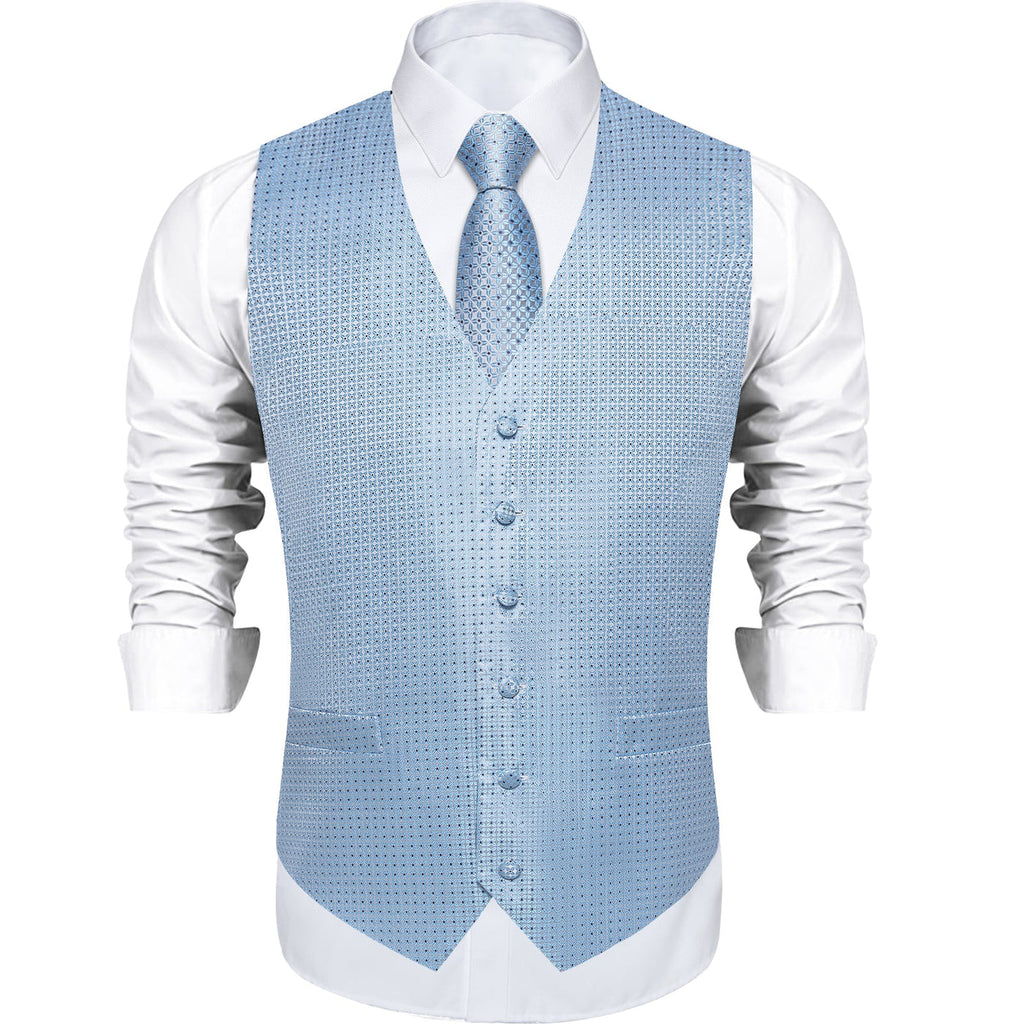 GentCrest Blue Geometric Vest Set - Image 2