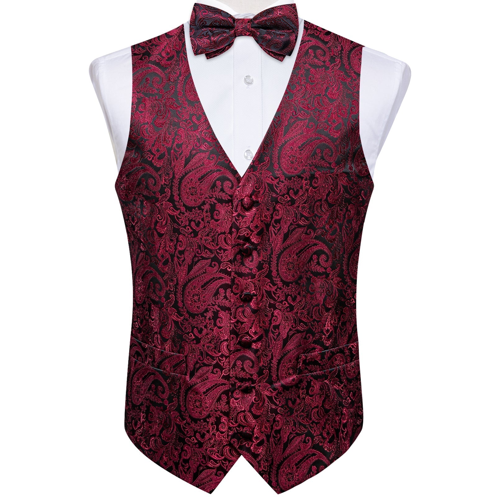 GentCrest Black Paisley Vest Set - Image 3