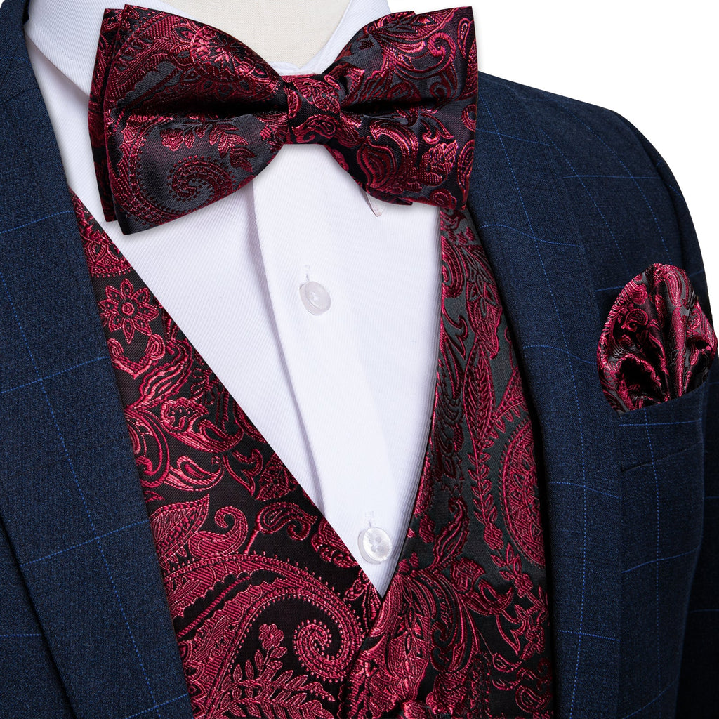 GentCrest Black Paisley Vest Set - Image 1