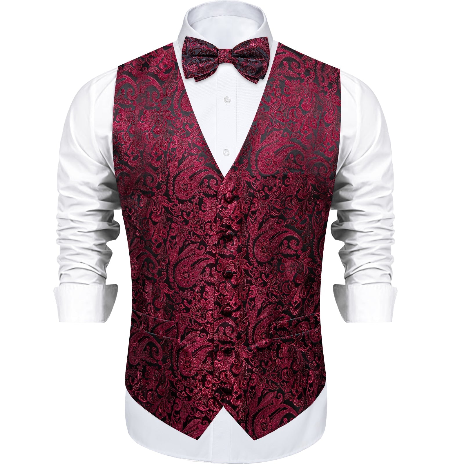 GentCrest Black Paisley Vest Set - Image 2