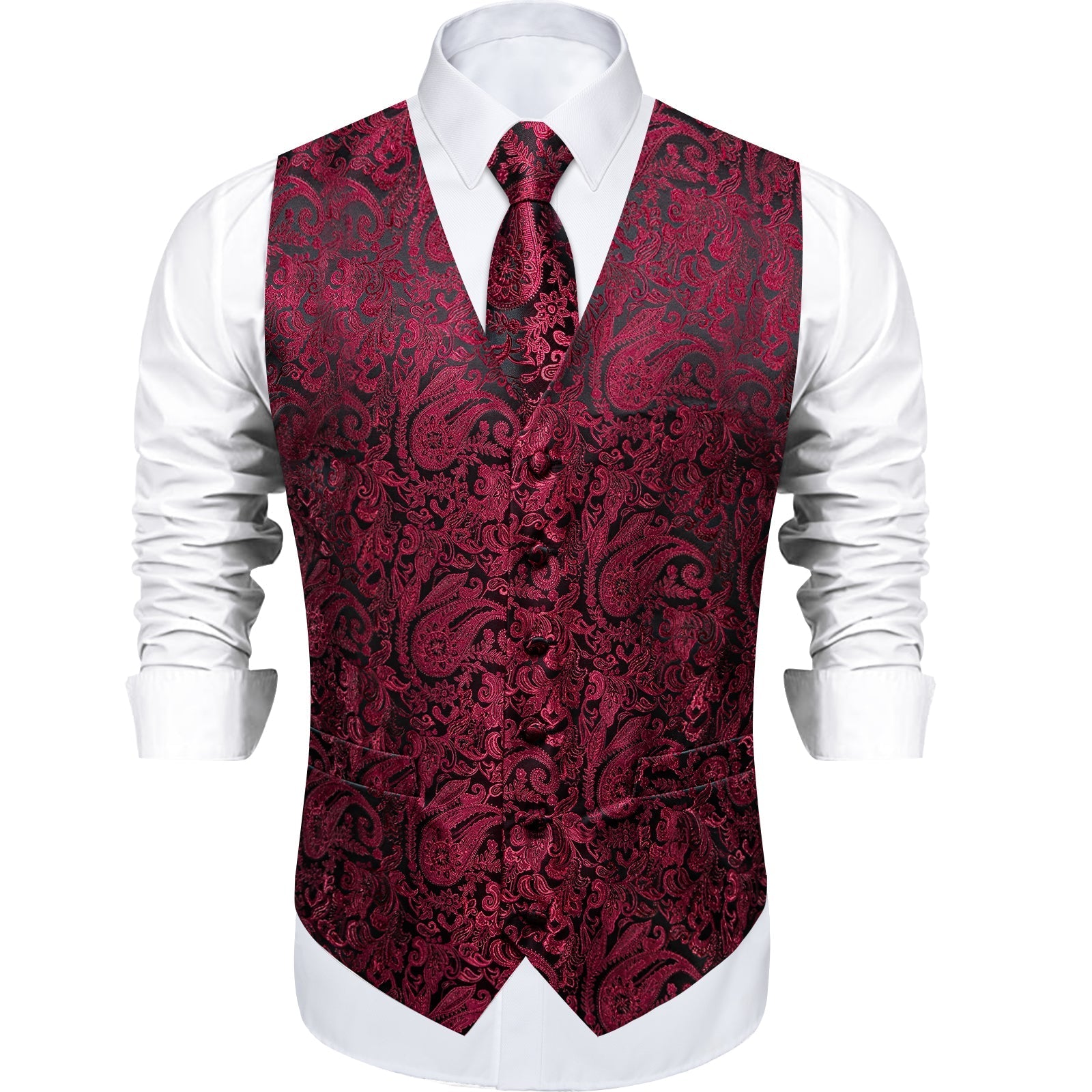 GentCrest Black Paisley Vest Set - Image 5