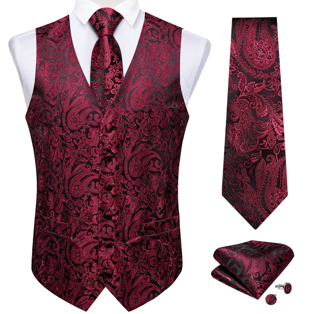 GentCrest Black Paisley Vest Set - Image 3