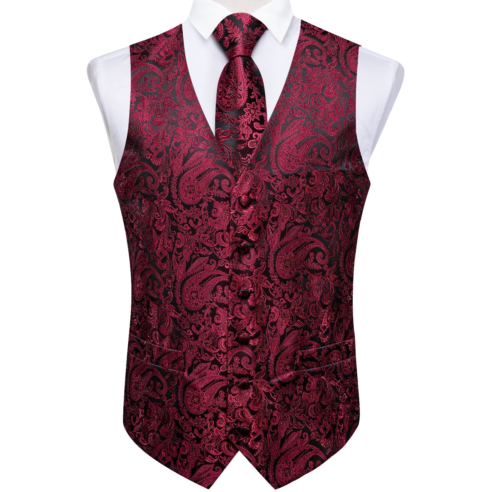 GentCrest Black Paisley Vest Set - Image 4