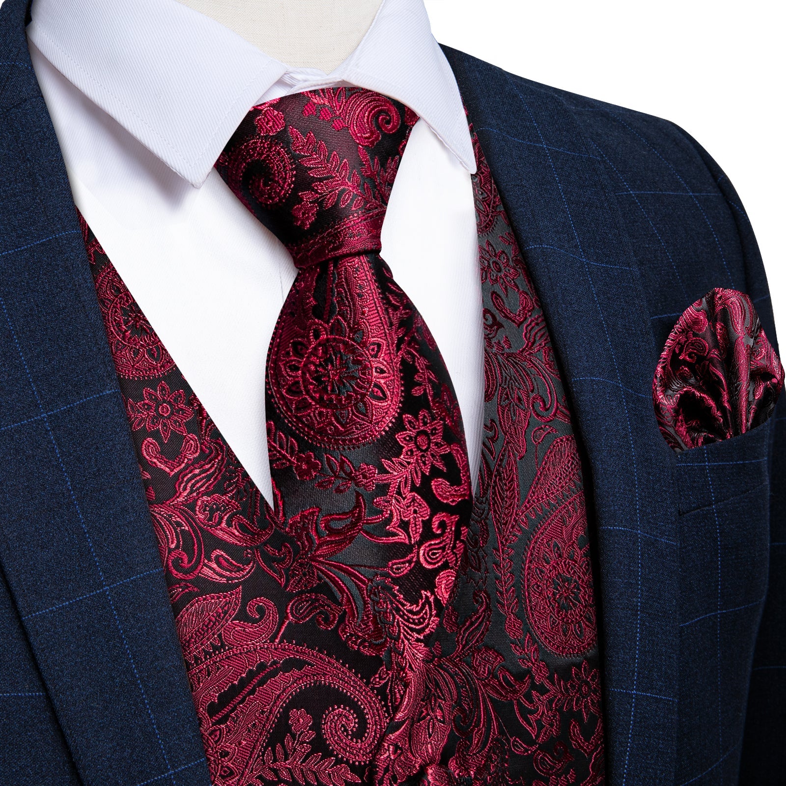 GentCrest Black Paisley Vest Set - Image 1