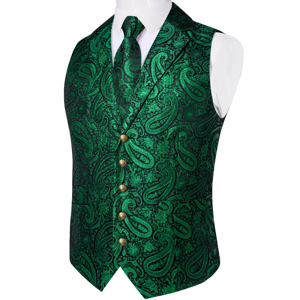 GentCrest Green Paisley Vest Set - Image 4