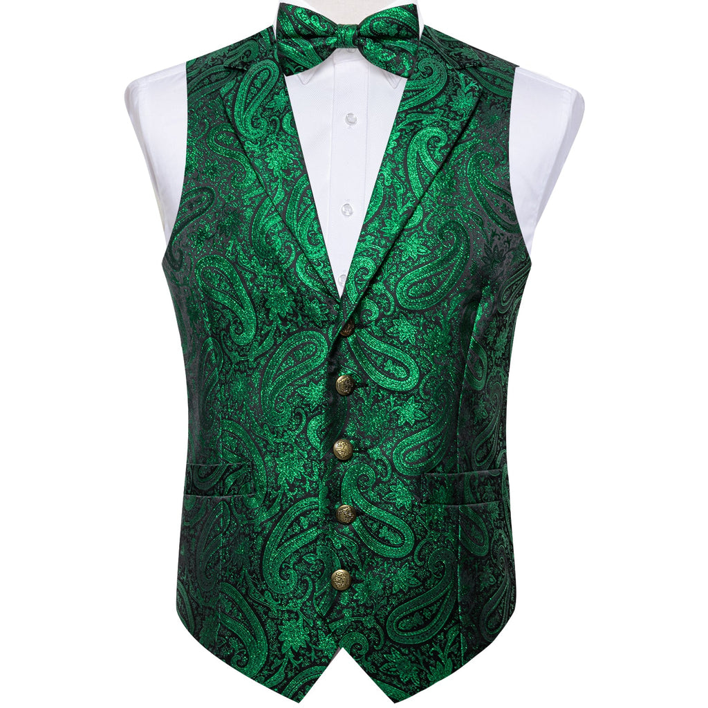 GentCrest Green Paisley Vest Set - Image 3