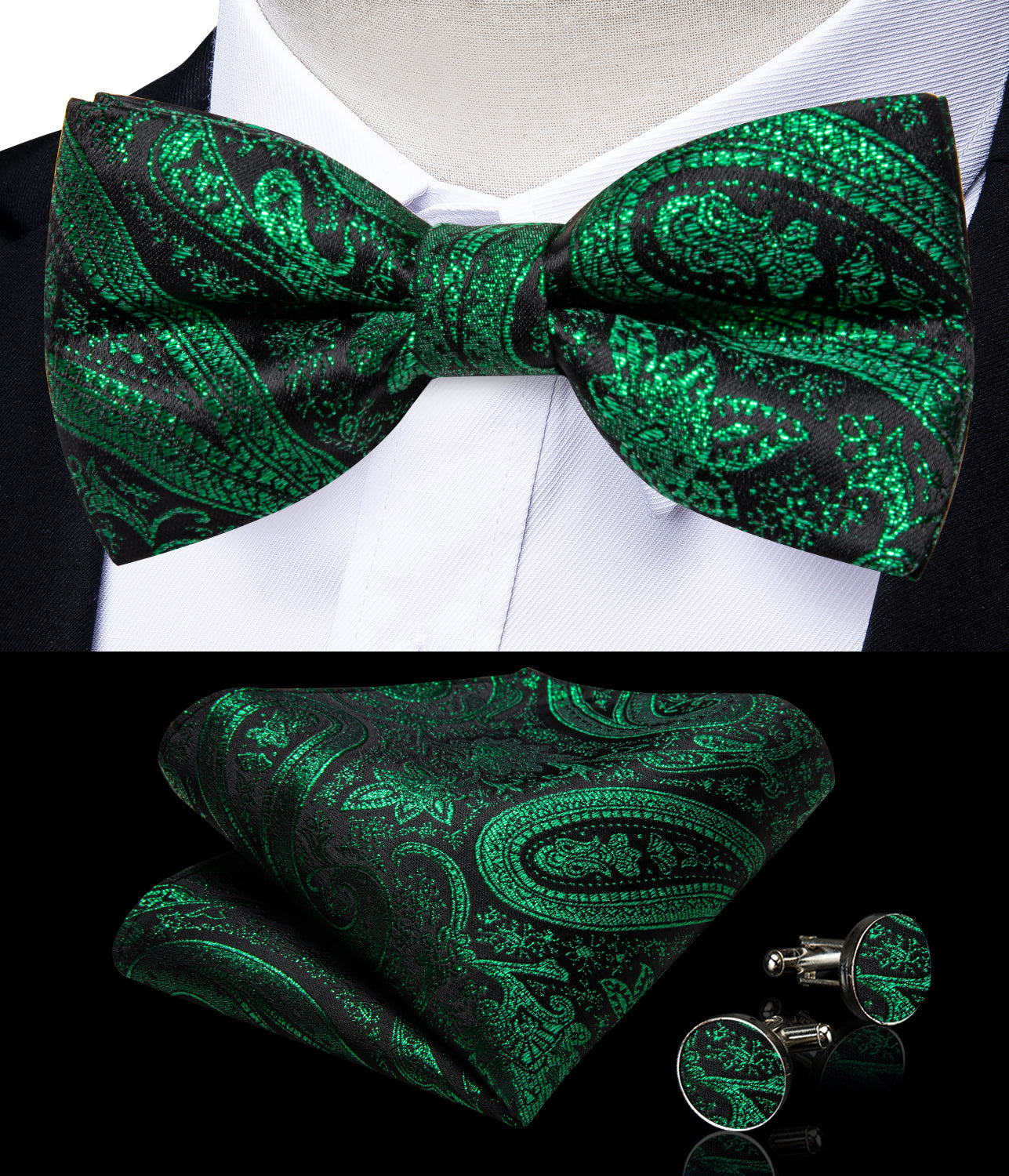 GentCrest Green Paisley Vest Set - Image 4