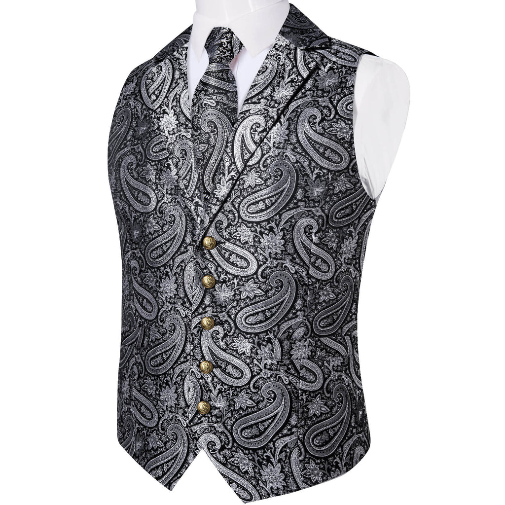 GentCrest Grey Paisley Vest Set - Image 4