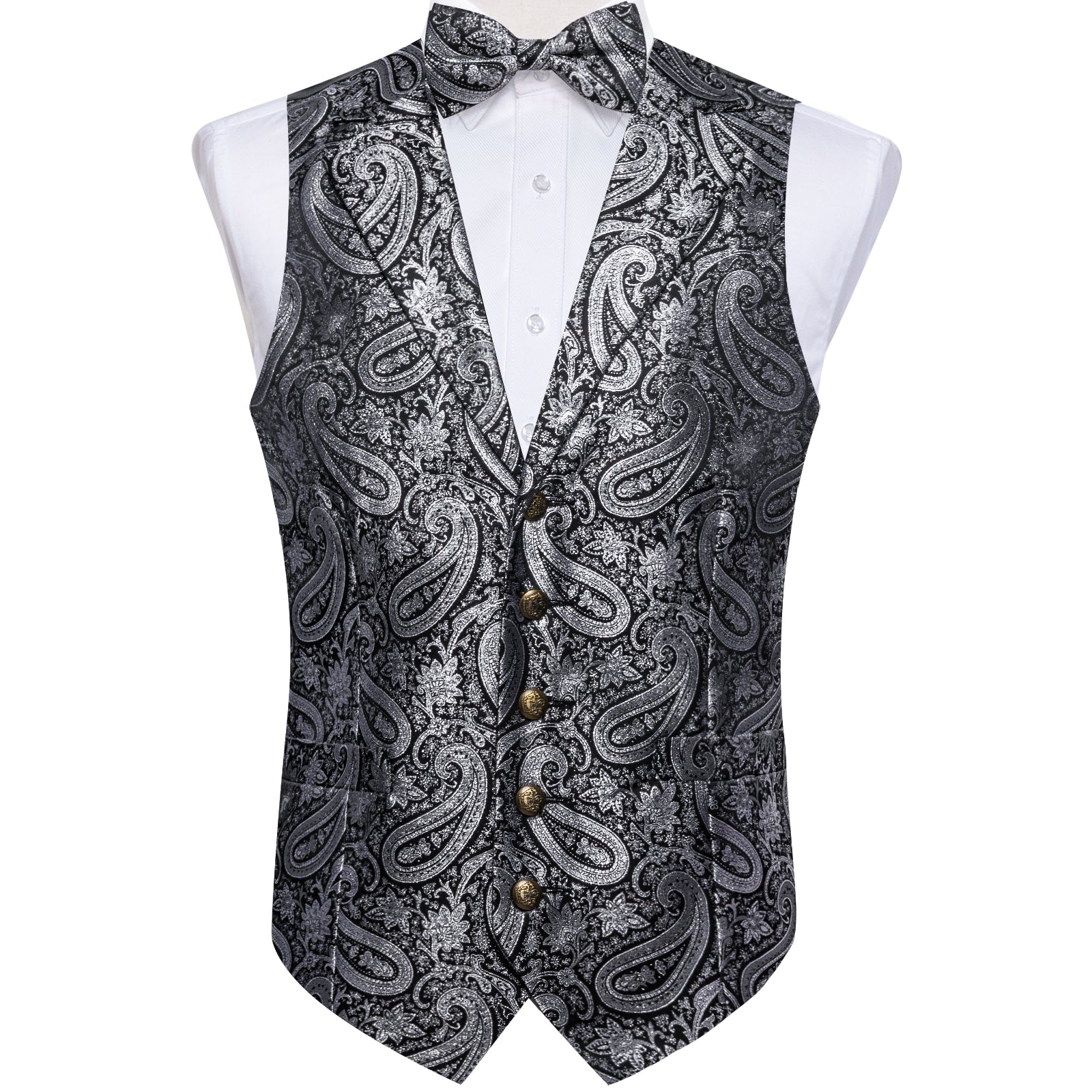 GentCrest Black Paisley Vest Set - Image 2