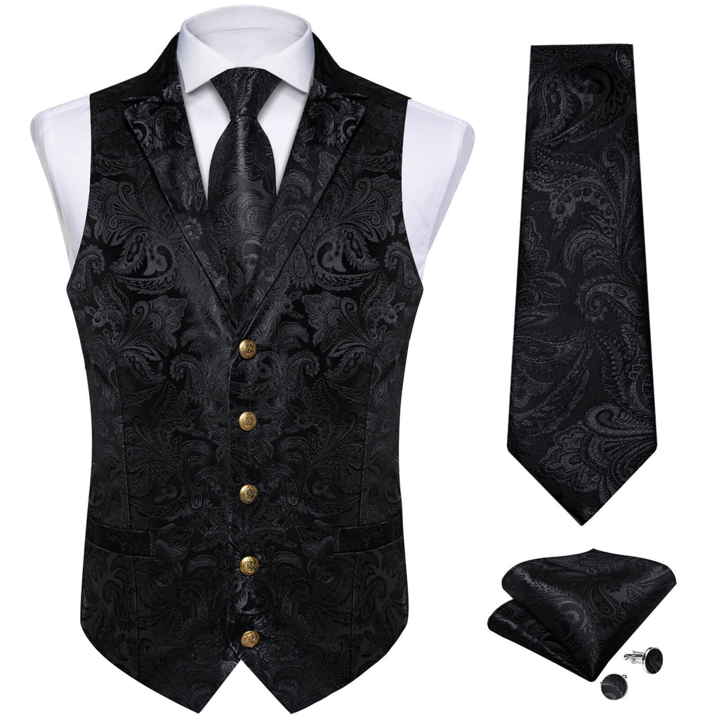GentCrest Black Paisley Vest Set - Image 2