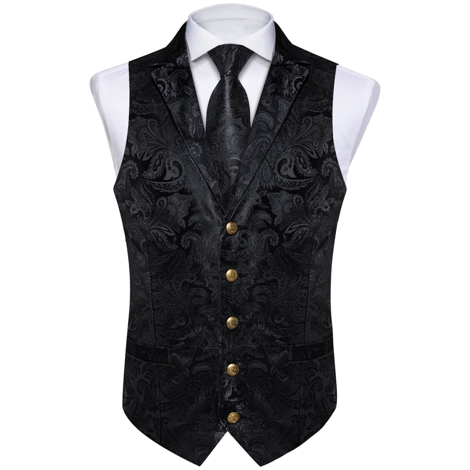 GentCrest Black Paisley Vest Set - Image 3