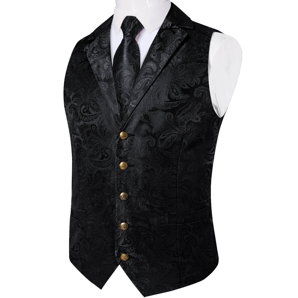 GentCrest Black Paisley Vest Set - Image 4