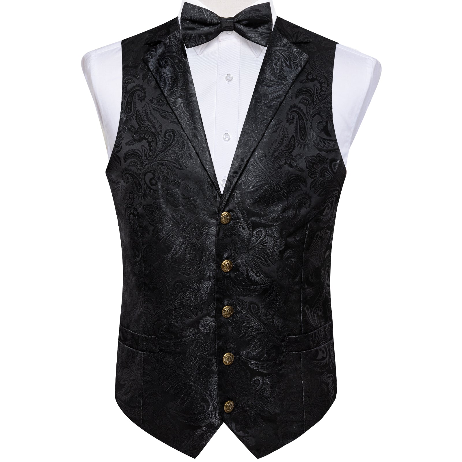 GentCrest Black Paisley Vest Set - Image 3