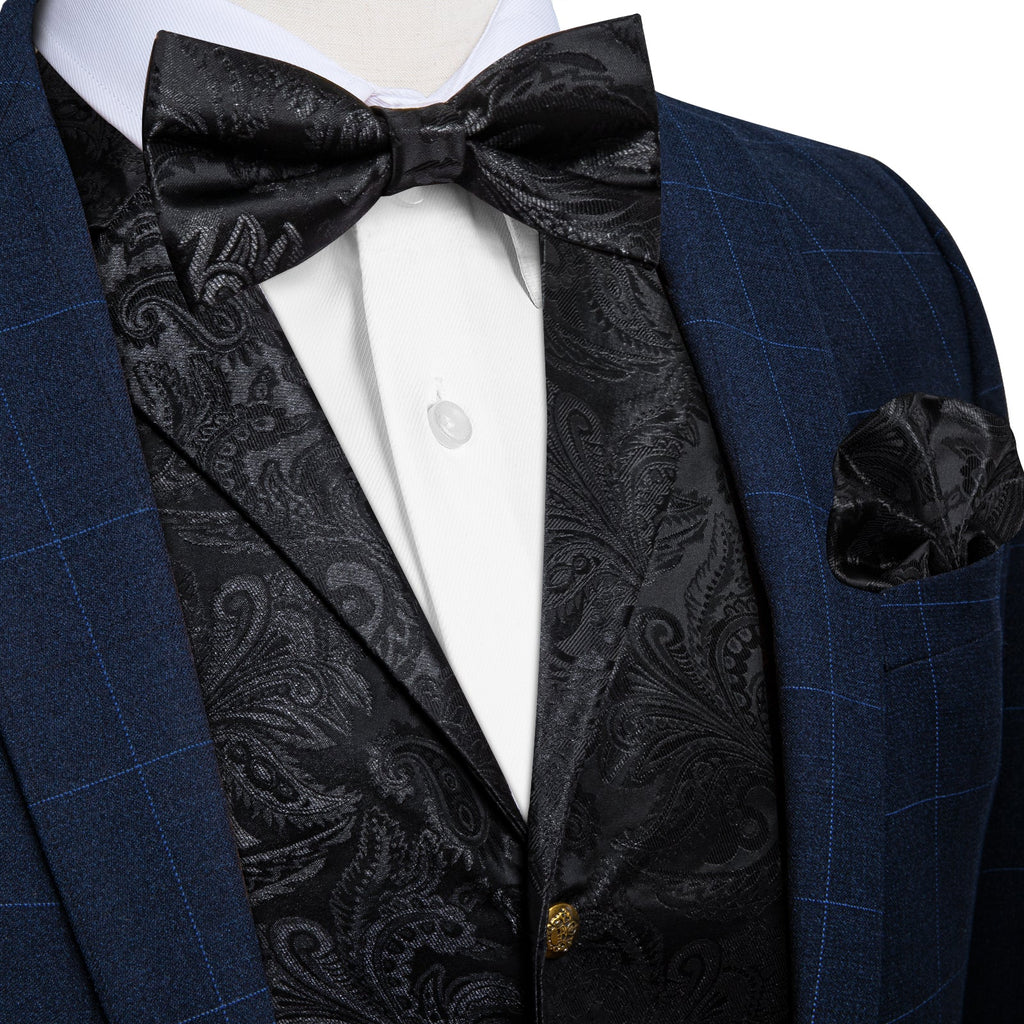 GentCrest Black Paisley Vest Set - Image 1